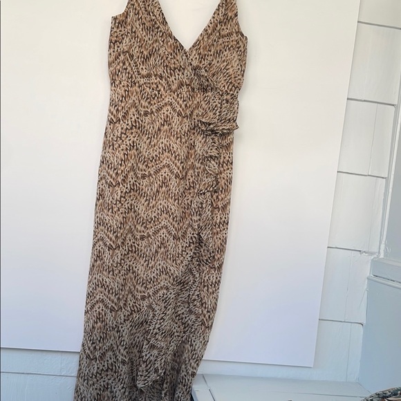 Bardot Revolve Cascading Ruffle Printed Ellie Midi Dress Slip Dress Sundress 8/M - Picture 5 of 17